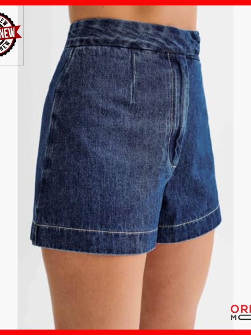 Denim Two-Piece Set Sleeveless Vest High-Waisted Shorts Pant Suit - Picture 5 of 6